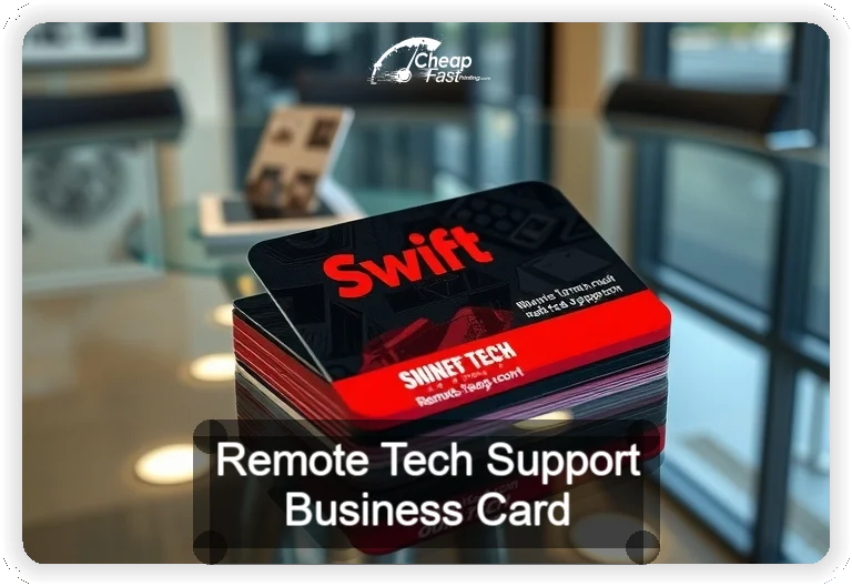 Remote Tech Support business card design sample
