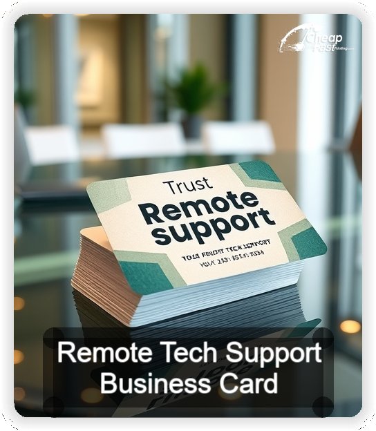 Remote Tech Support business card design sample