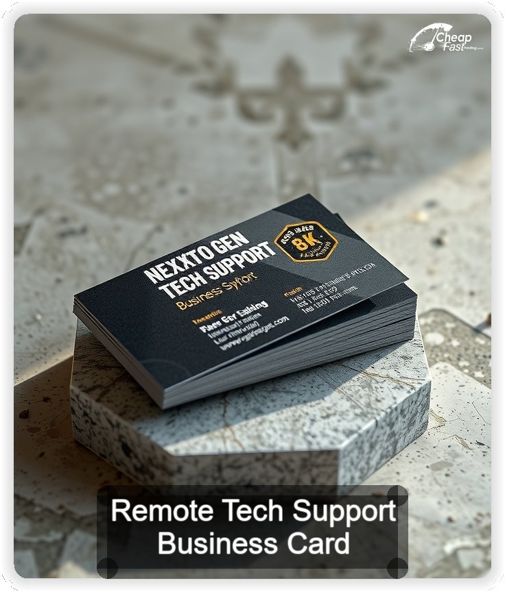 Remote Tech Support business card design sample
