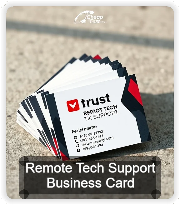 Remote Tech Support business card design sample