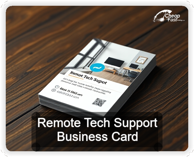 Remote Tech Support business card design sample