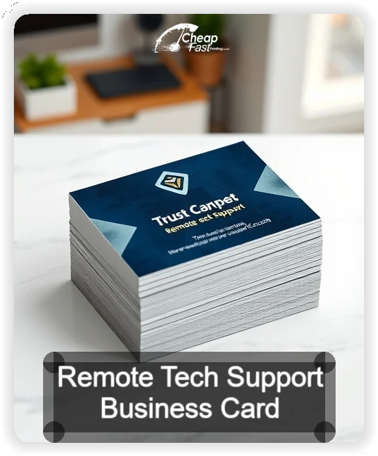 Remote Tech Support business card design sample