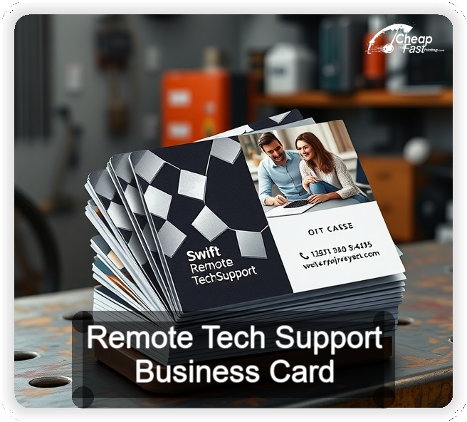 Remote Tech Support business card design sample