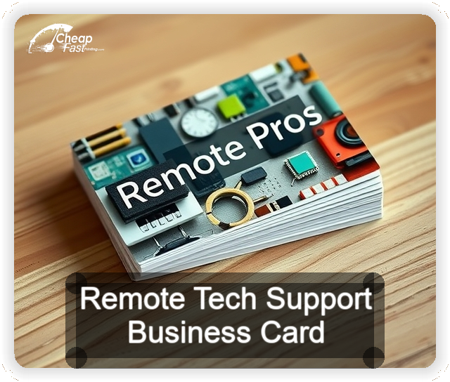 Remote Tech Support business card design sample