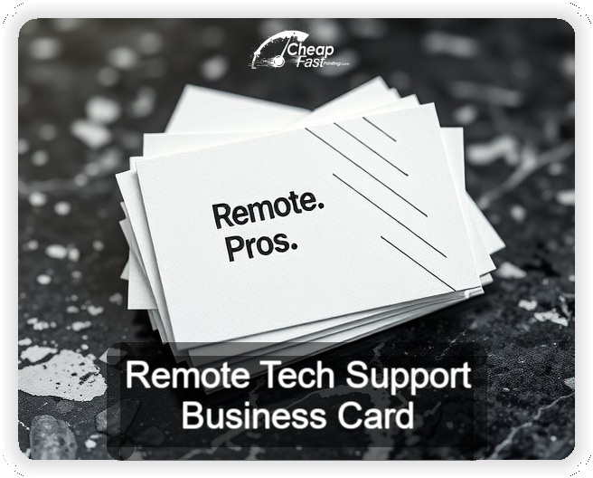 Remote Tech Support business card design sample
