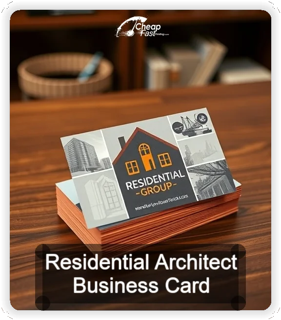 Residential Architect business card design sample