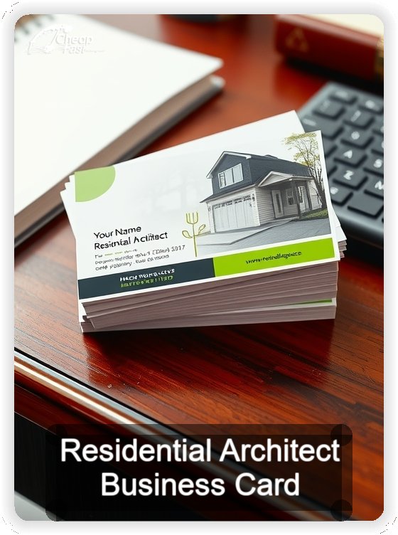 Residential Architect business card design sample