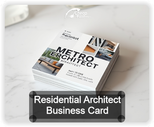 Residential Architect business card design sample