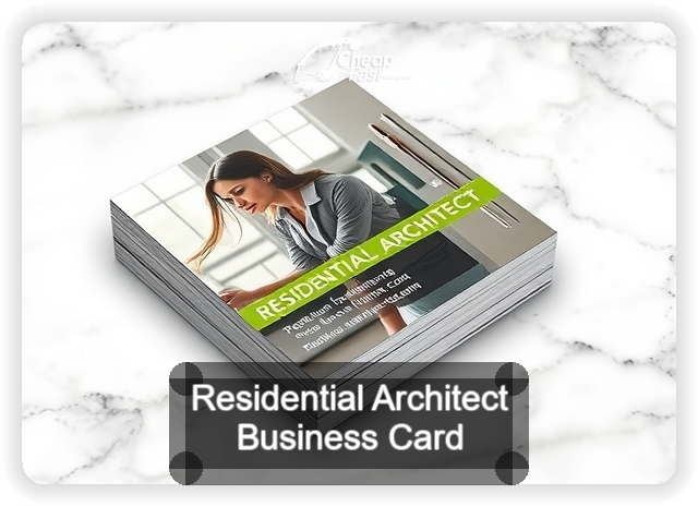 Residential Architect business card design sample