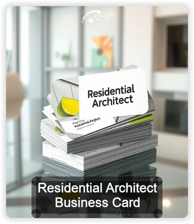 Residential Architect business card design sample