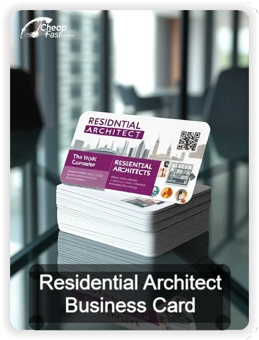 Residential Architect business card design sample