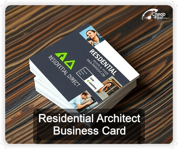 Residential Architect business card design sample