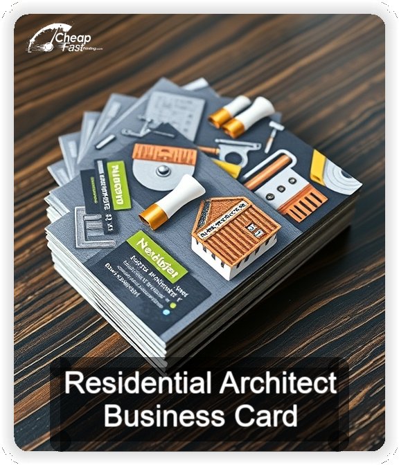 Residential Architect business card design sample