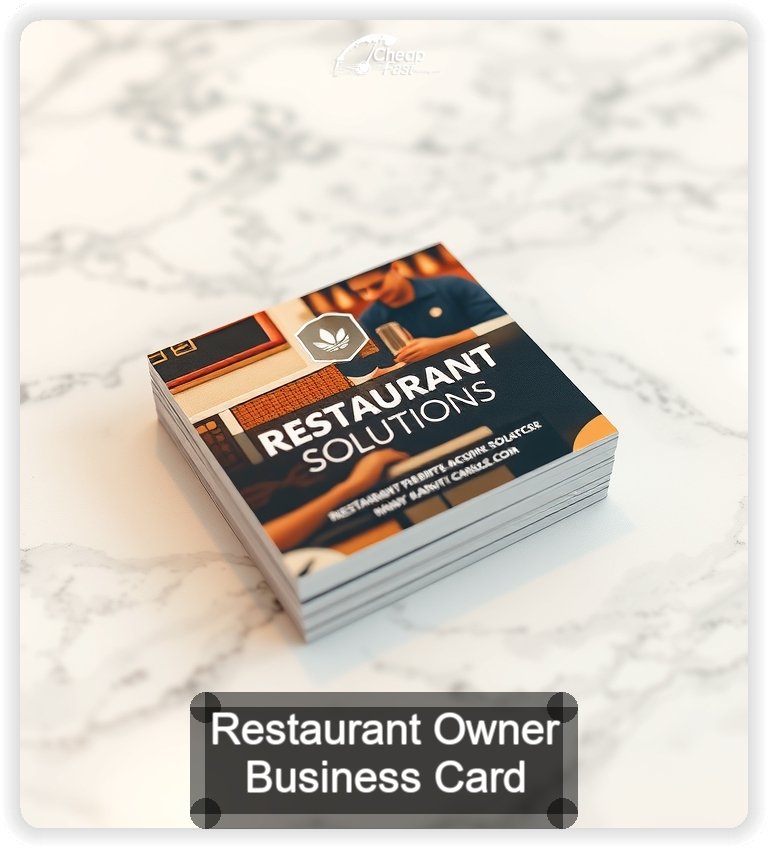 Restaurant Owner business card design sample