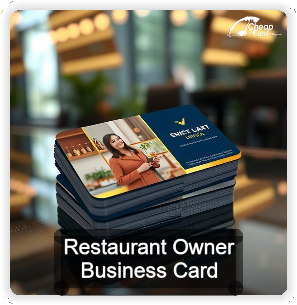 Restaurant Owner business card design sample