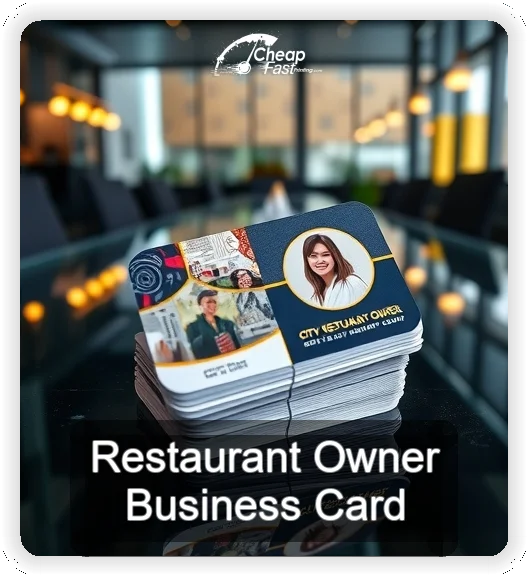 Restaurant Owner business card design sample