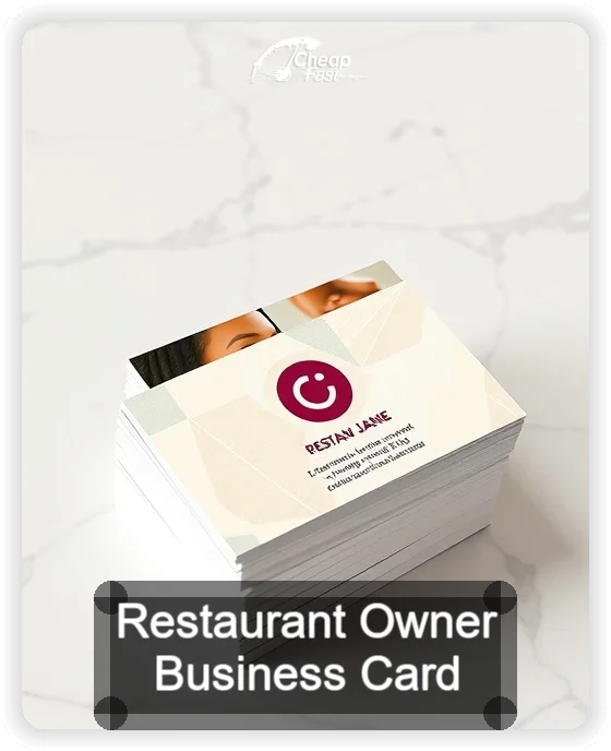 Restaurant Owner business card design sample