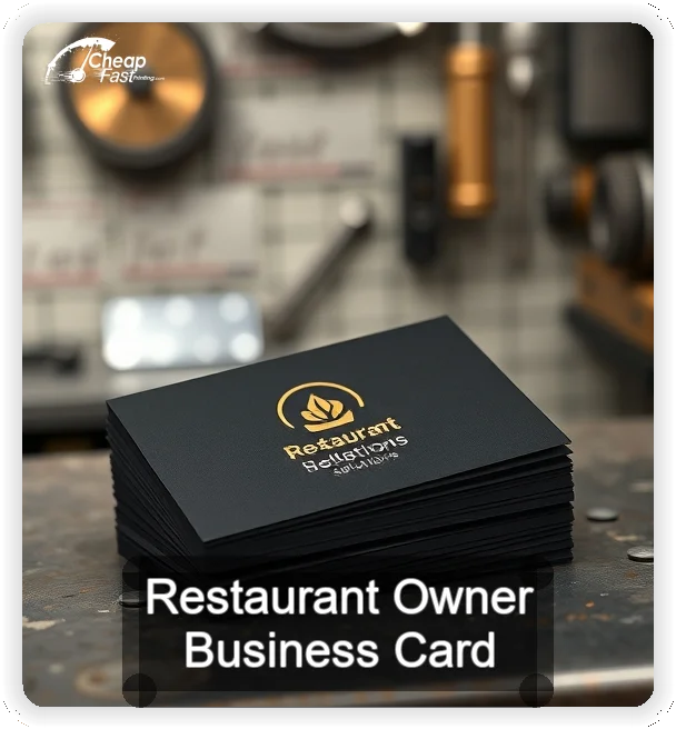 Restaurant Owner business card design sample