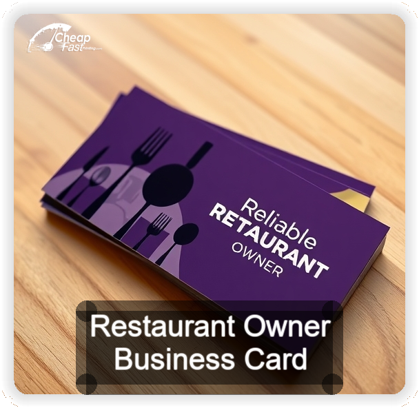 Restaurant Owner business card design sample