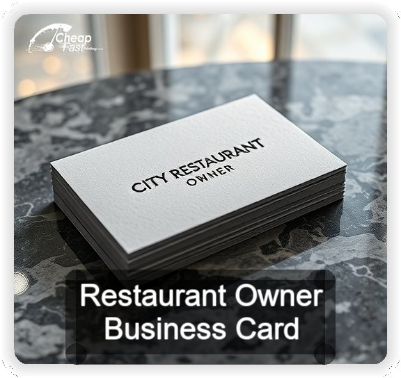 Restaurant Owner business card design sample