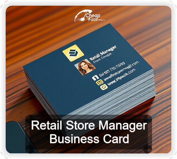 Retail Store Manager business card design sample