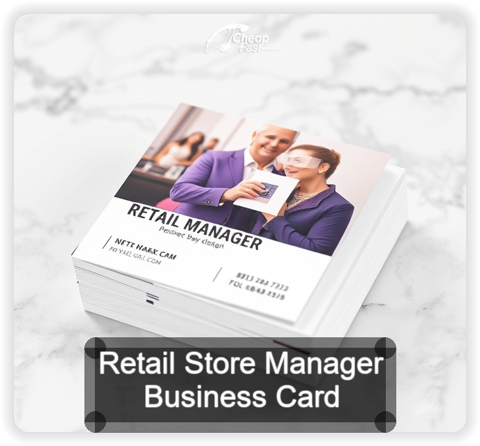 Retail Store Manager business card design sample