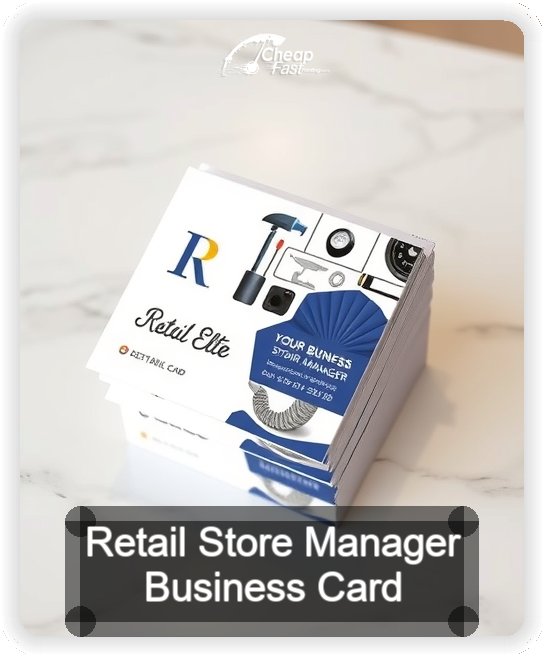 Retail Store Manager business card design sample