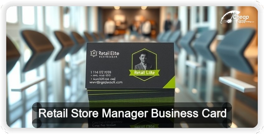 Retail Store Manager business card design sample