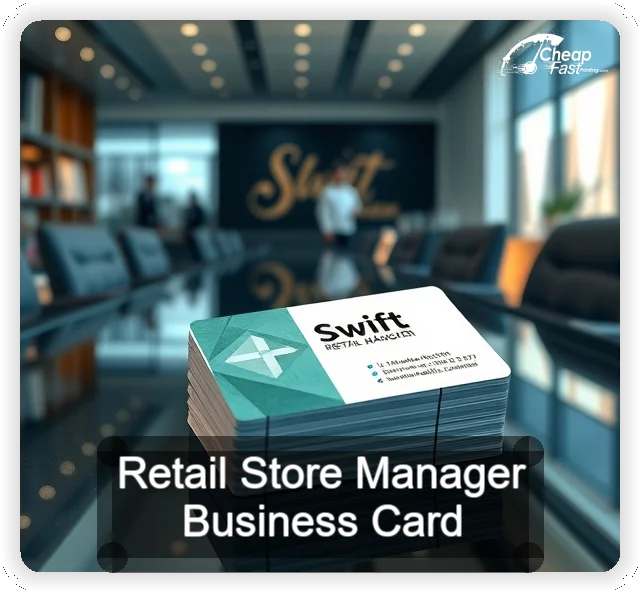 Retail Store Manager business card design sample
