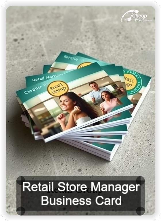 Retail Store Manager business card design sample