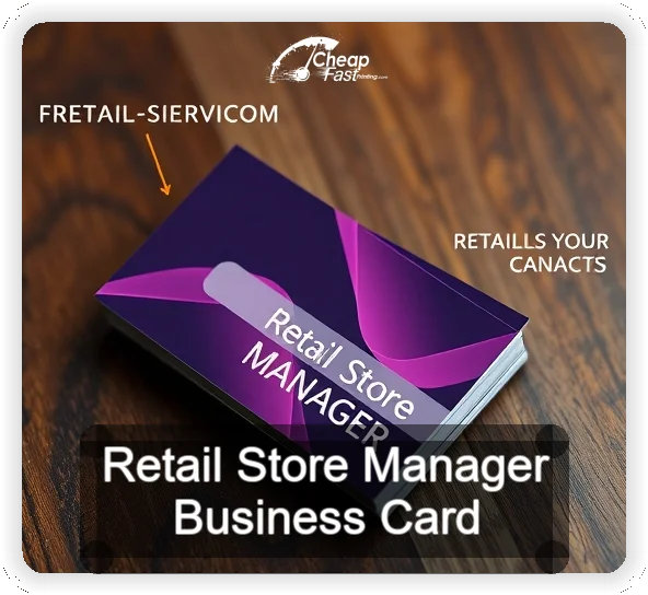 Retail Store Manager business card design sample
