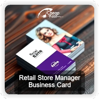 Retail Store Manager business card design sample