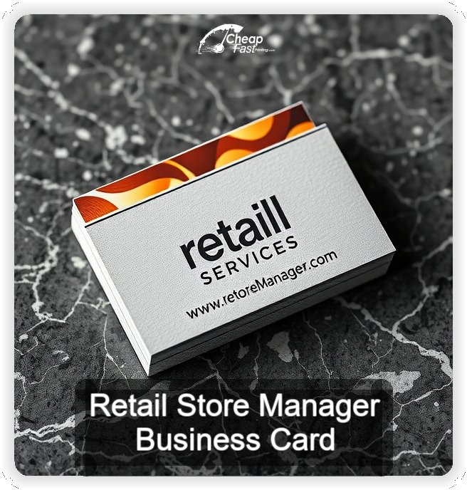 Retail Store Manager business card design sample