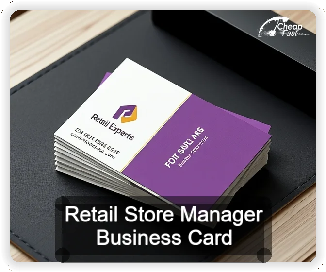 Retail Store Manager business card design sample