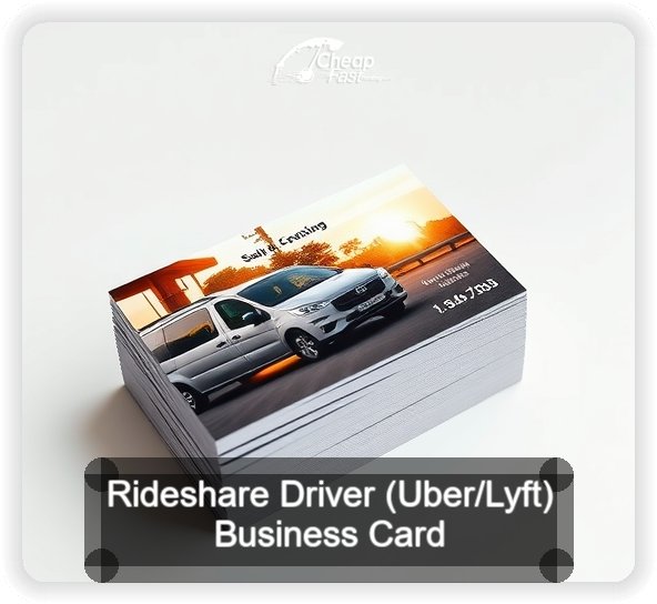 Rideshare Driver Uber Lyft business card design sample