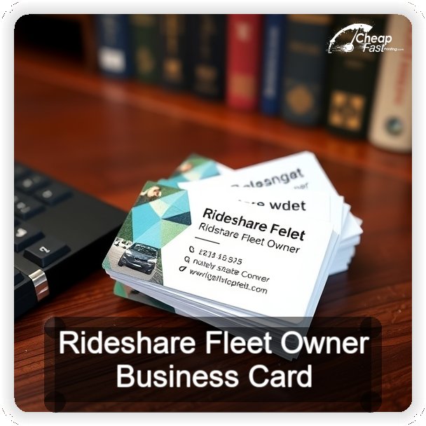 Rideshare Fleet Owner business card design sample