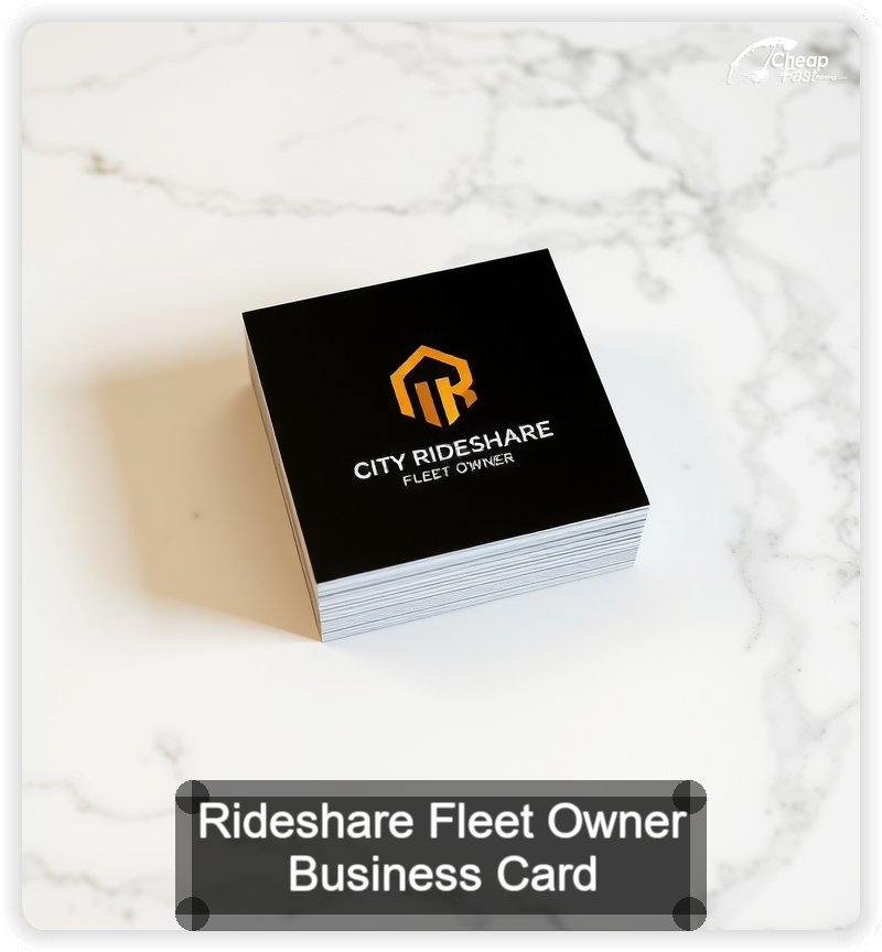 Rideshare Fleet Owner business card design sample
