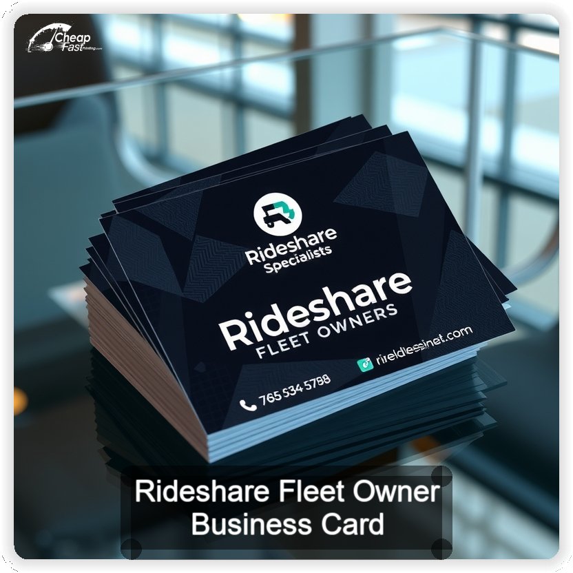 Rideshare Fleet Owner business card design sample