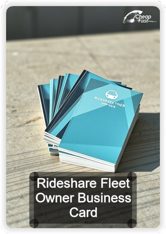 Rideshare Fleet Owner business card design sample