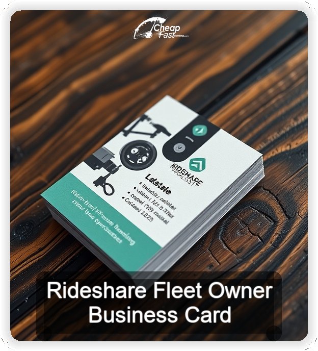 Rideshare Fleet Owner business card design sample