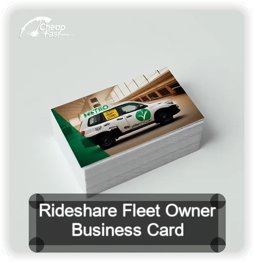 Rideshare Fleet Owner business card design sample
