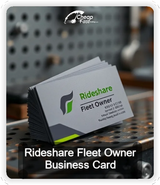 Rideshare Fleet Owner business card design sample
