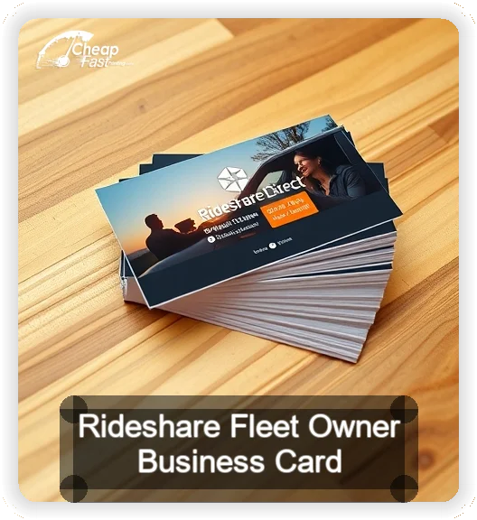 Rideshare Fleet Owner business card design sample