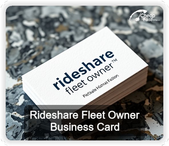 Rideshare Fleet Owner business card design sample