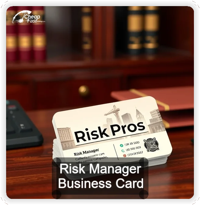 Risk Manager business card design sample