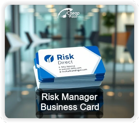 Risk Manager business card design sample