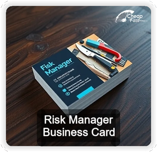 Risk Manager business card design sample