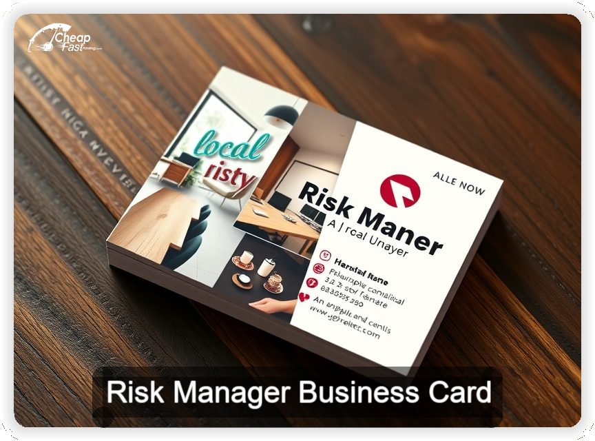 Risk Manager business card design sample