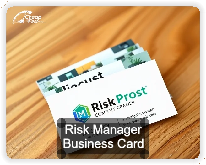 Risk Manager business card design sample