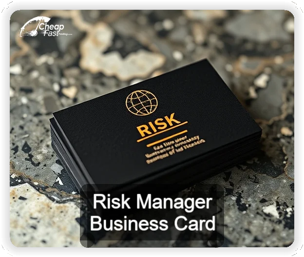 Risk Manager business card design sample